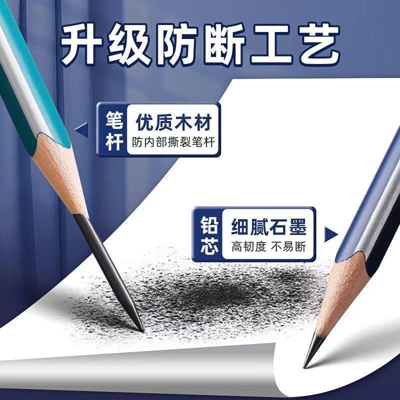 晨光 AWP30901文具三角抽条铅笔 HB铅笔三角形笔杆易卷削 12支1盒 - 图1