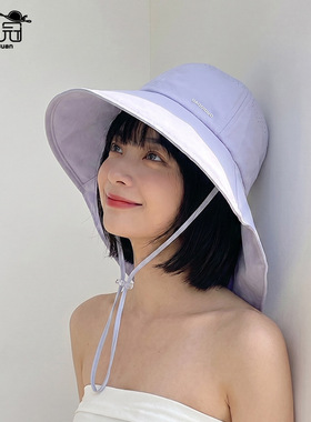 夏季可折叠披肩帽户外大檐防晒渔夫帽速干防水轻薄透气遮阳帽子女