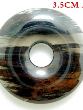 冰种黑曜石平安扣情侣信物护身符