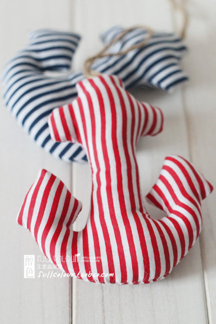 地中海风格海洋家居 船海锚公仔 布艺摆件汽车挂饰软饰工艺品,淘宝优惠券,粉丝福利购,淘宝优惠卷