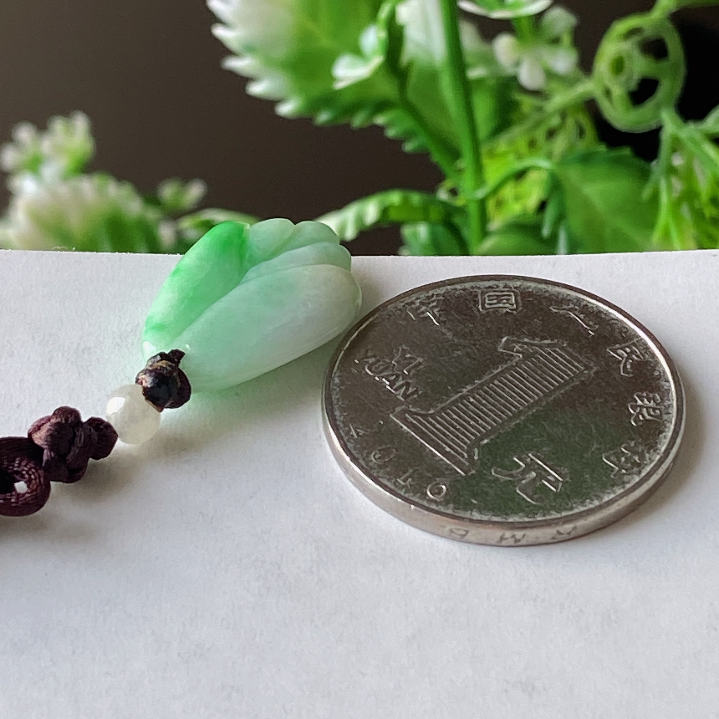 特惠飘阳绿玉兰花吊坠天然翡翠a货N0009正品真货实拍自产自销 - 图3