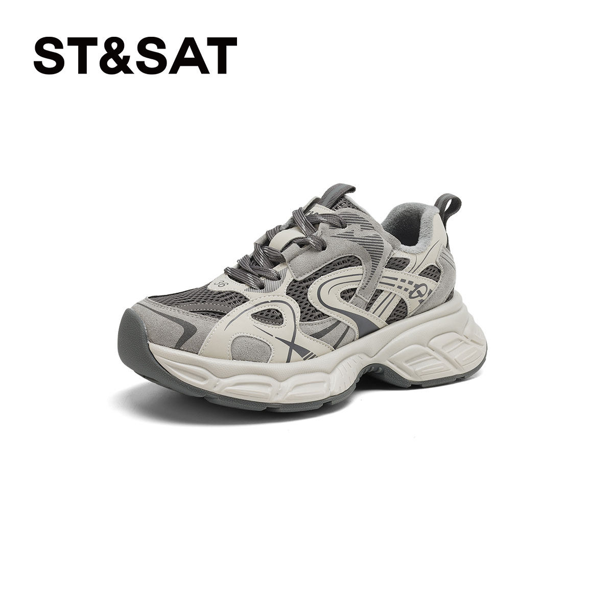 星期六复古厚底增高加绒保暖老爹鞋女2025秋冬新款运动鞋子【直】,淘宝优惠券,粉丝福利购,淘宝优惠卷