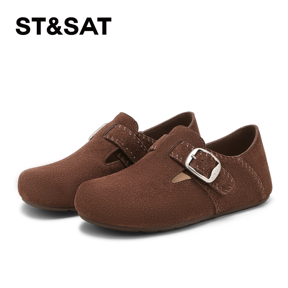 星期六全包勃肯鞋女2025冬季新款一脚蹬平底保暖舒适运动休闲单鞋,淘宝优惠券,粉丝福利购,淘宝优惠卷