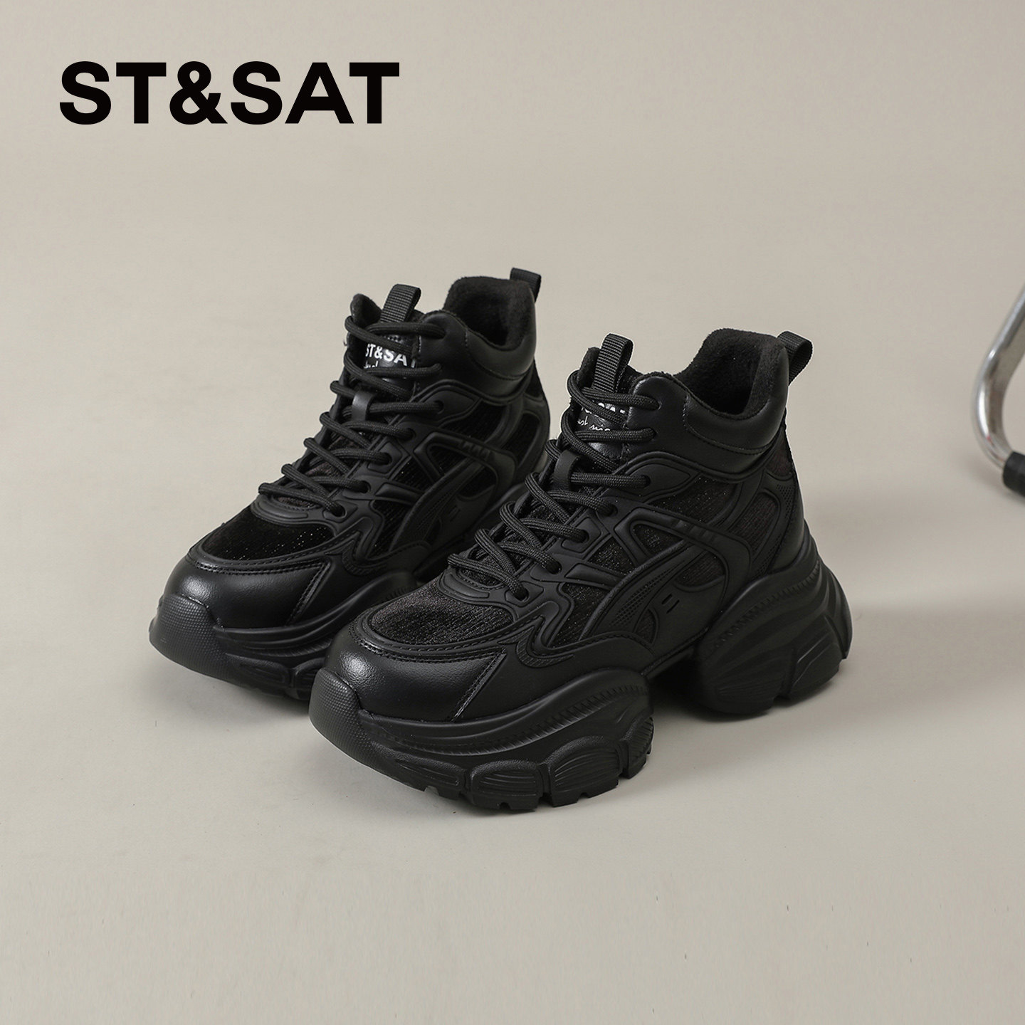 星期六加绒棉鞋女2025新款冬加绒加厚保暖松糕棉鞋高帮厚底老爹鞋,淘宝优惠券,粉丝福利购,淘宝优惠卷