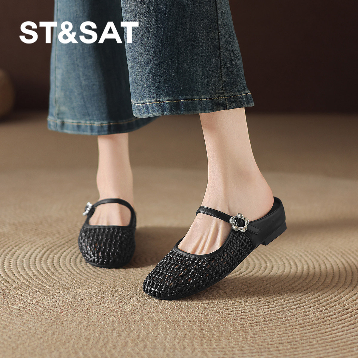 星期六包头拖鞋女外穿2026新款一脚蹬法式玛丽珍鞋凉拖半包女鞋子,淘宝优惠券,粉丝福利购,淘宝优惠卷