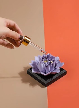 非遗手工陶瓷手捏牡丹花莲花扩香器无火香氛礼品logo跨境家居