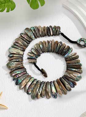 欧美跨境高档天然鲍鱼贝手工项链夏威夷海滩度假锁骨链