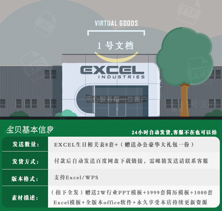 员工朋友生日提醒表格备忘录 excel模板自动计算生日礼品领取登记 - 图2