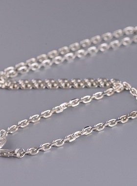 配链长短款 S925银复古泰银链条 龙虾扣0字链 女时尚搭配银项链