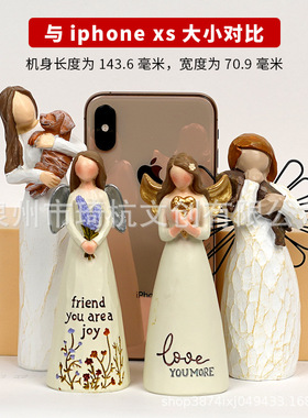 跨境热销天使摆件家居卧室客厅书房玄关桌装饰品乔迁结婚节日礼品