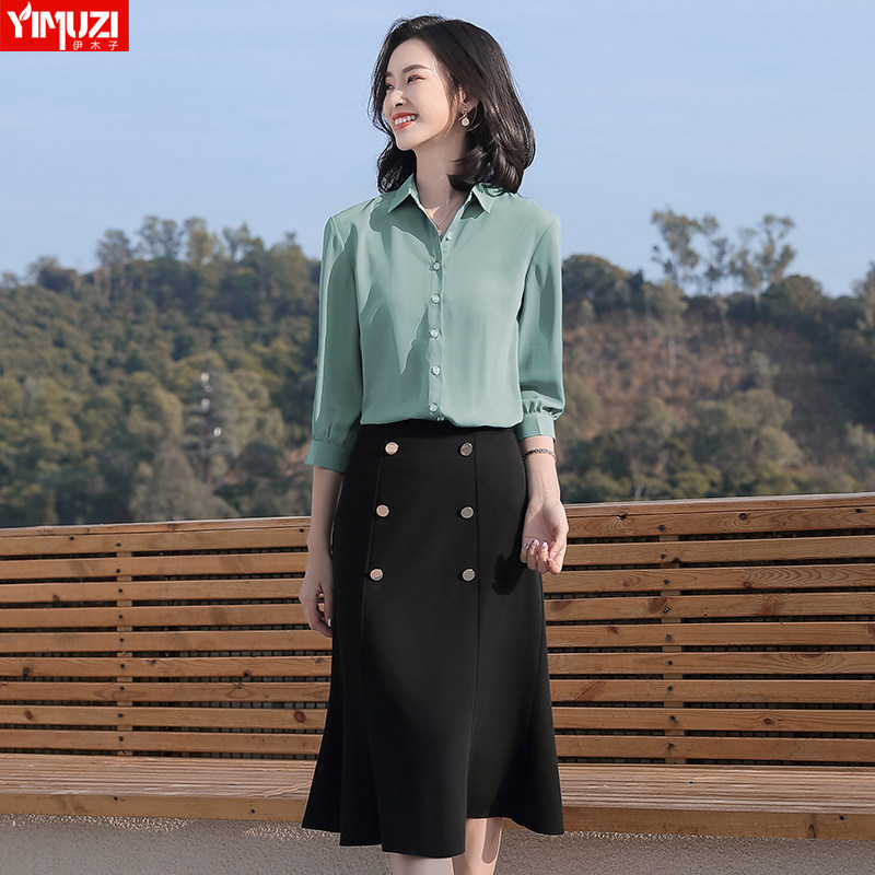 雪纺韩版中袖夏季宽松垂感白衬衫 伊木子衬衫