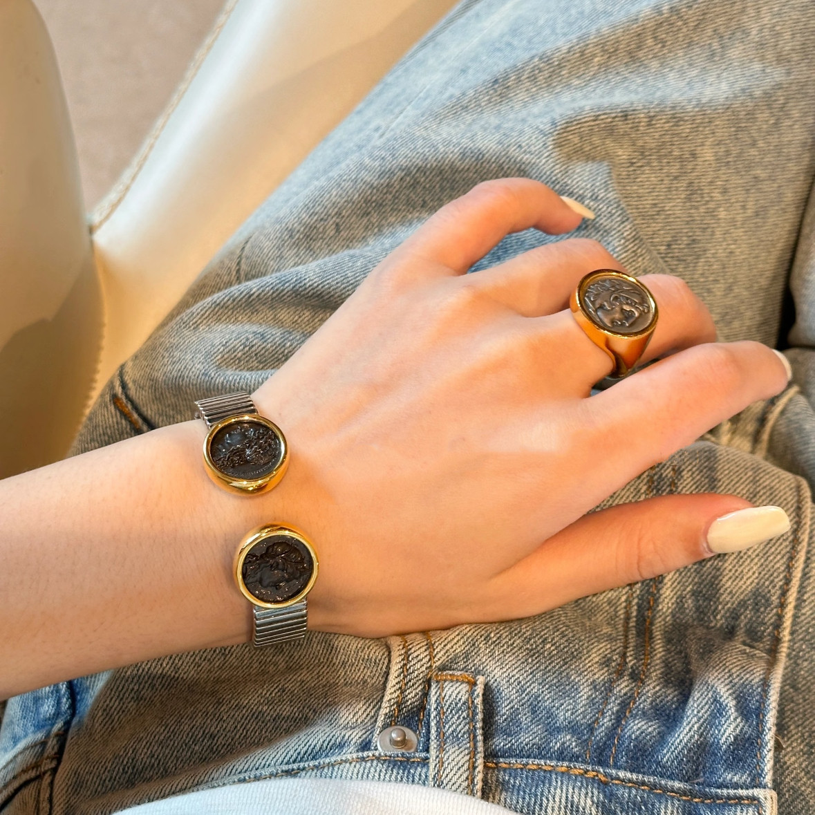 S925银镀金宝家款大力神古币经典款戒指古巴项链,淘宝优惠券,粉丝福利购,淘宝优惠卷