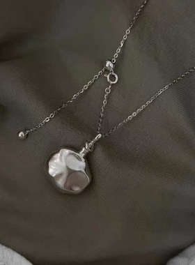 #饰品合辑# 莫兰迪手工凿面瓶子手工s925纯银异形瓶子毛衣项链