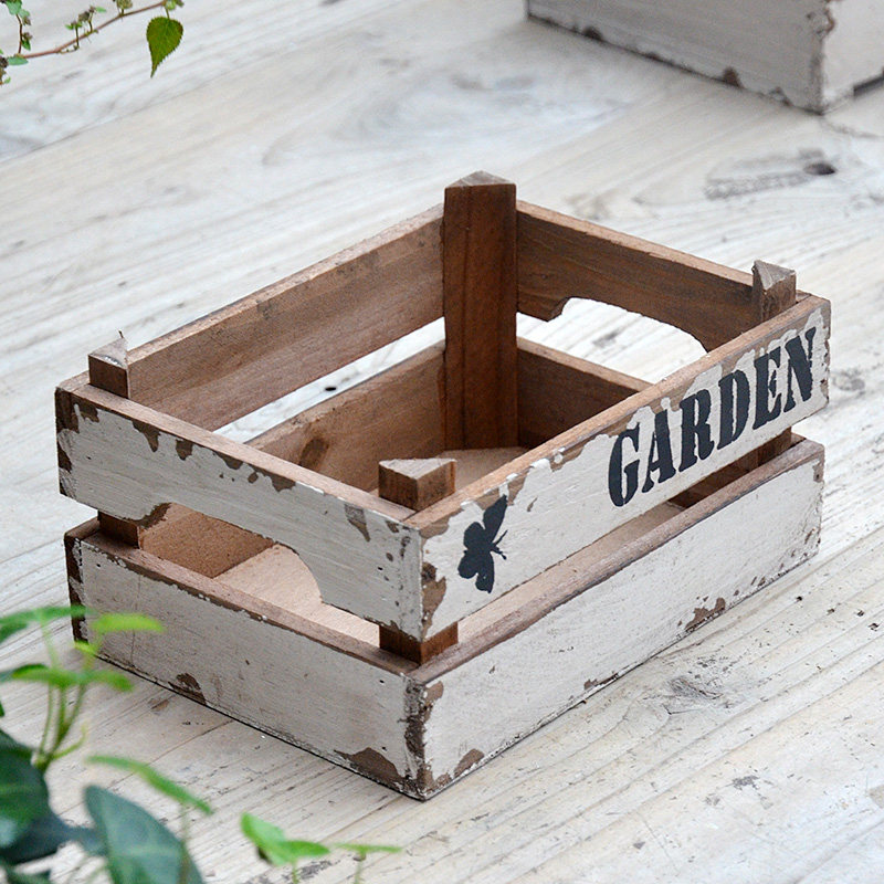 美式复古实木收纳花框花园工具收纳框装水里木框套花盆框储物箱,淘宝优惠券,粉丝福利购,淘宝优惠卷