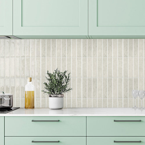 PET长条形瓷砖贴厨房卫生间浴室防水防油易清洁高光翻新瓷砖贴纸 - 图2