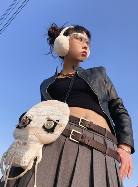 Y2K复古金属连体凹造型墨镜