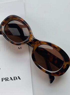 404的店SamaYu粗边框椭圆形墨镜