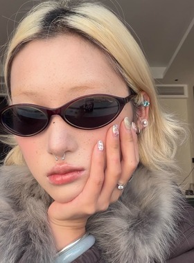 404的店中古千禧板材三叠色墨镜