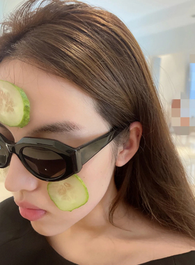 阿水同款墨镜个性椭圆