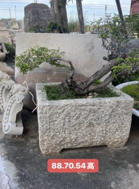 天然石材园林石雕花盆家用大号户外庭院花卉绿植盆石头栽造景摆件
