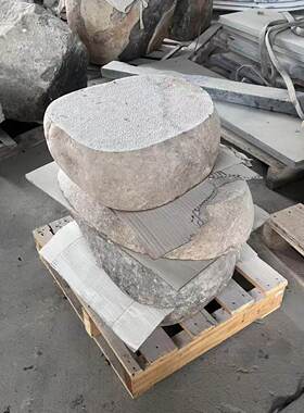 天然鹅卵石12厚不规则椭圆形地铺石踏步石庭院造景支持定制石墩