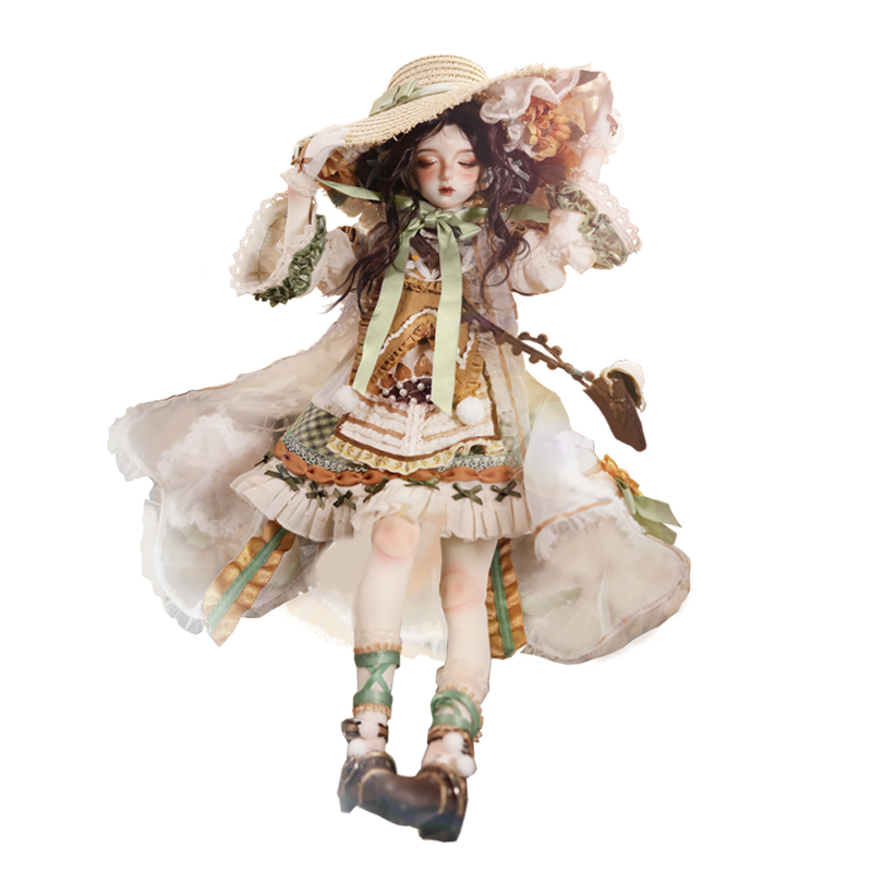 GEM娃衣 4分bjd娃娃 文森特的花之炙热的礼赞  向日葵官服 假发鞋 - 图3