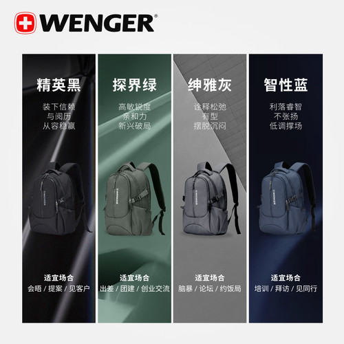 瑞士军刀WENGER威戈2026新款双肩包男商务电脑背包大容量612011B - 图2
