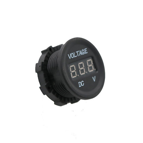 改装汽车电瓶防水电压表测量电流表车载蓝灯电压检测12V-24V - 图0