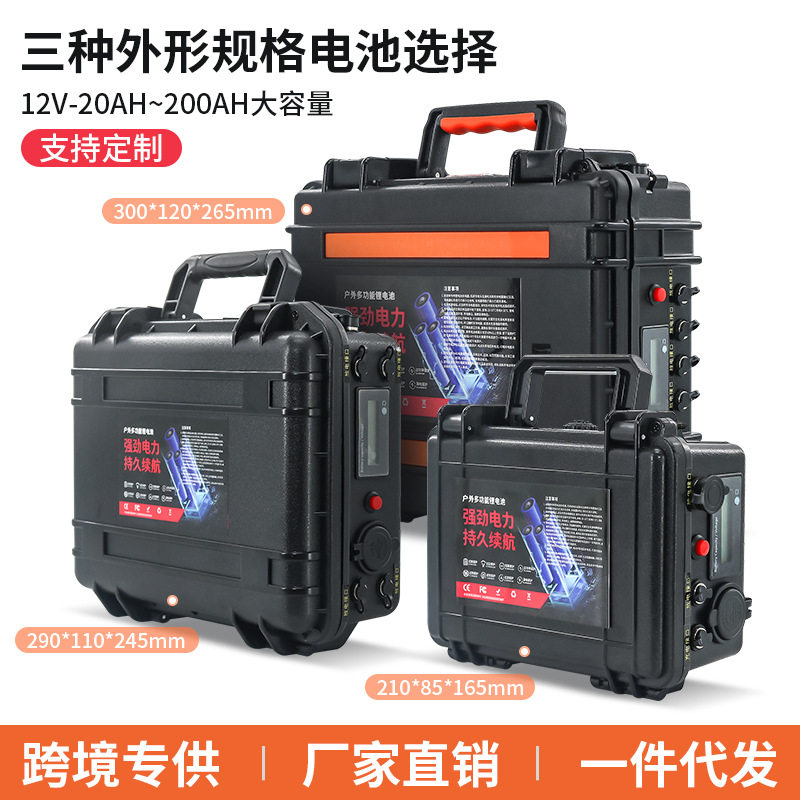 12V 20-200Ah筏钓佳明蜂鸟劳伦斯探鱼器探照灯音箱监控设备锂电池,淘宝优惠券,粉丝福利购,淘宝优惠卷