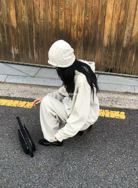 much more Amy韩代 26fw 东大门 卷边 交叉结 针织毛线帽子 杂点