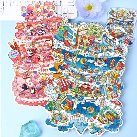 Senyou Super Large Version 3.0 Landscaping Sticker Three-dimensional Cabin Sticker DIY Storage Decompression Killing Time Sticker