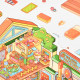 Senyu New Product Large Edition 5.0 Landscaping Sticker Three-dimensional House 2.5D Cute DIY Unzipped Miniature Scene Sticker