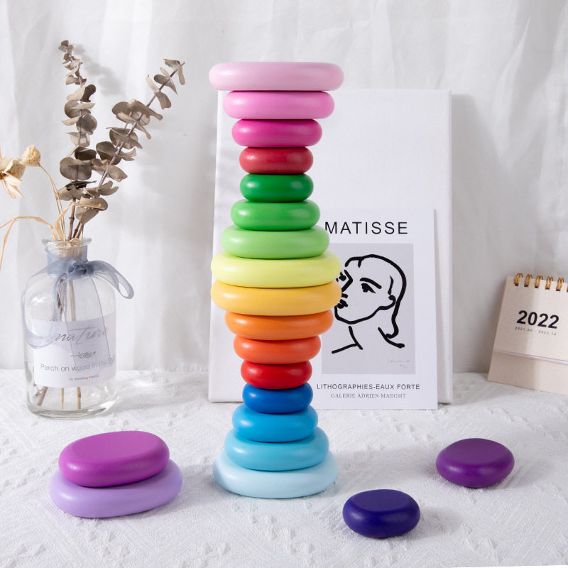 木制彩色叠石积木拼搭游戏叠叠乐手眼动作协调儿童叠叠高益智玩具,淘宝优惠券,粉丝福利购,淘宝优惠卷