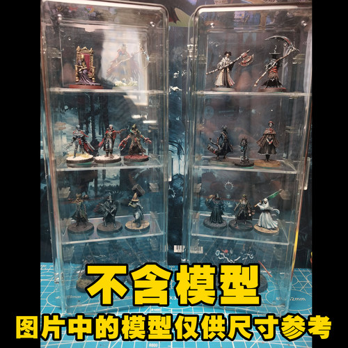 安云战锤40K 桌游 微缩模型 战锤 桌面迷你展示柜 棋子防尘收纳盒 - 图1