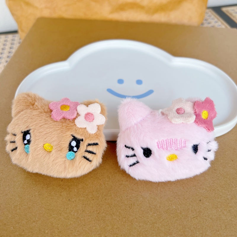卡通毛绒KT猫咪公仔胸针hellokitty可爱玩偶书包装饰袜子辅料配件 - 图2