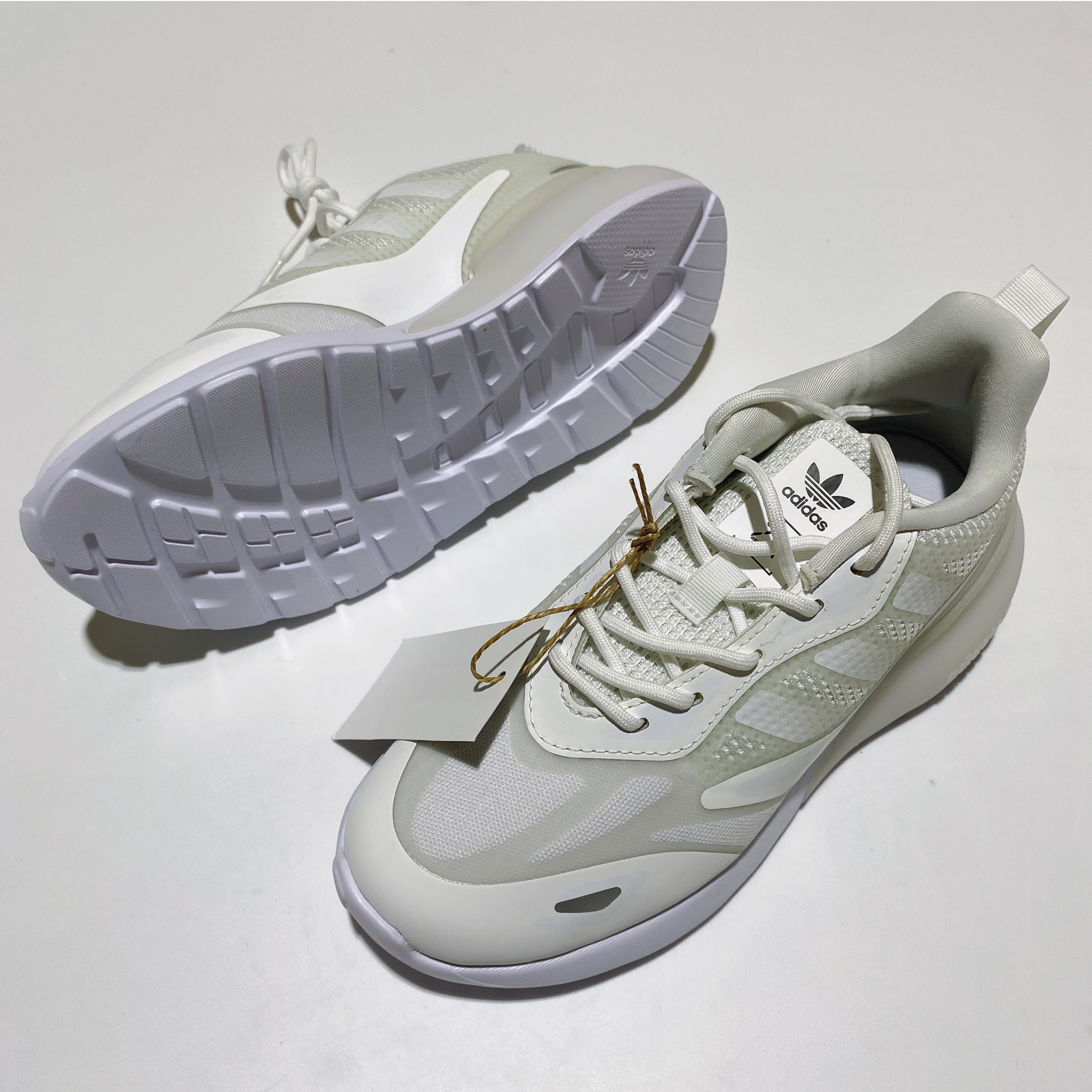 adidas三叶草男女大童ZX 2K 2.0 透气轻便缓震运动休闲童鞋GY0795 - 图1