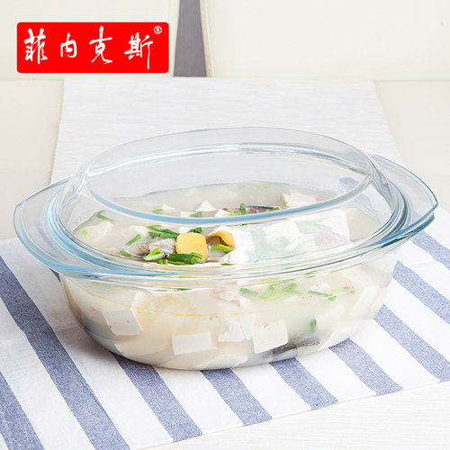 耐热玻璃煲热饭蒸米饭器皿带盖煲微波炉烘焙专用家用整鸡整鸭汤煲 - 图2