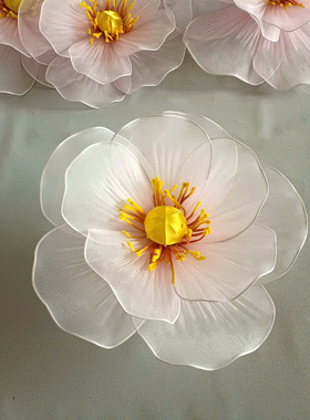 发光网纱牡丹芙蓉花美陈布置假花
