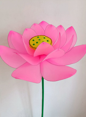 丝网花荷花发光花演出装饰手工花