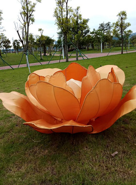 大型布艺牡丹花场景装饰节日布置