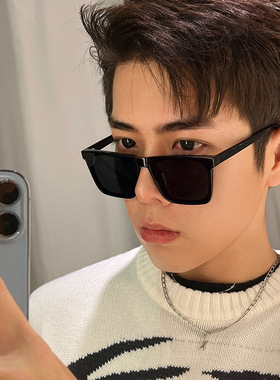 防晒高级感方形韩版男女大框墨镜