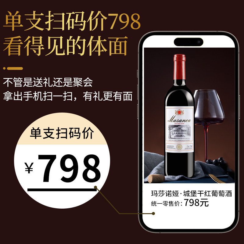玛莎诺娅红酒买一箱送一箱法国进口干红葡萄酒红酒整箱送礼750ml,淘宝优惠券,粉丝福利购,淘宝优惠卷