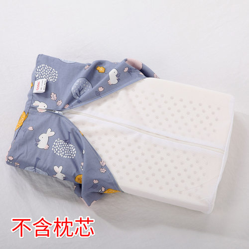 30x50CM7/9纯棉乳胶枕套儿童卡通学生成人四季透气舒适记忆枕头套 - 图0