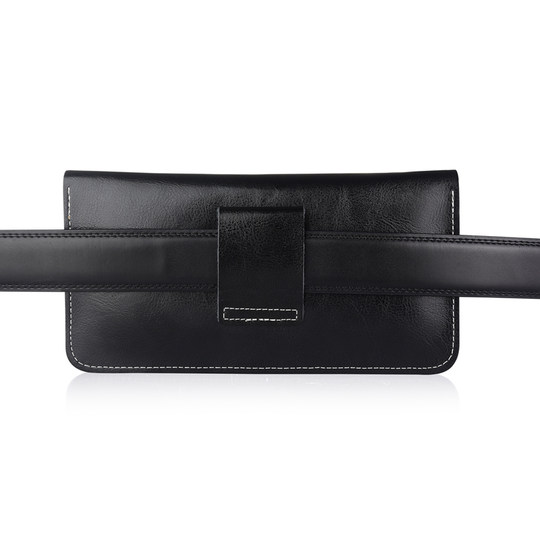 适用华为mate60苹果16promax小米vivo手机包挂腰包牛皮套穿皮带男