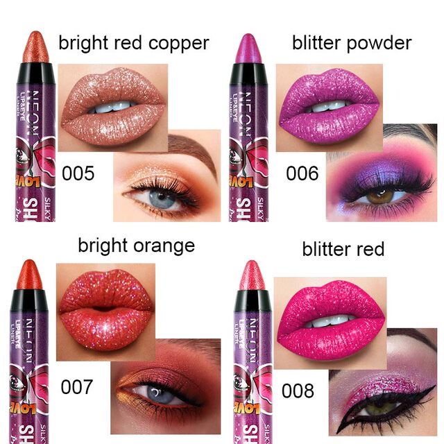 European and American makeup polarized glitter waterproof color eyeshadow pen