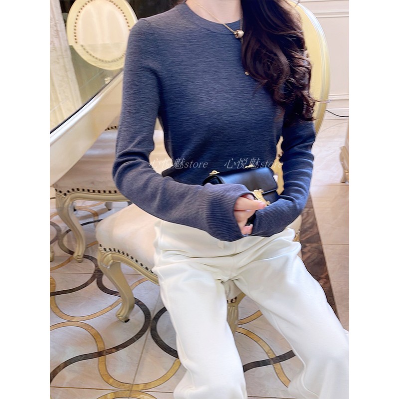 J家 24秋冬新18针坑条美丽奴羊毛简约圆领纯色百搭针织打底76201,淘宝优惠券,粉丝福利购,淘宝优惠卷