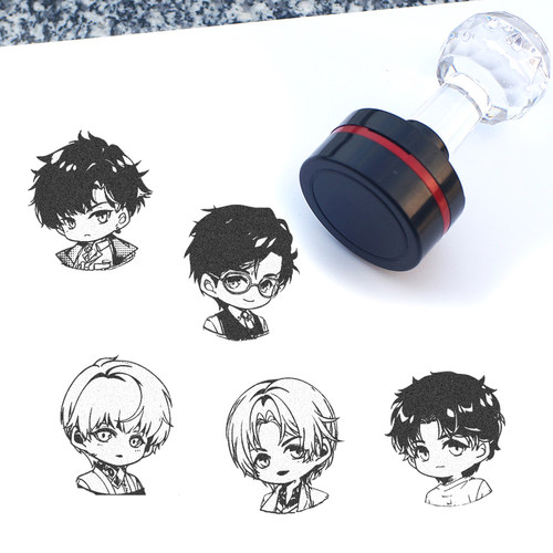 现货光与夜之恋周边萧逸吧唧陆沉齐司礼查理苏夏鸣星同人光敏印章 - 图2