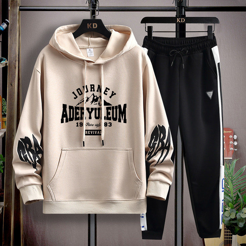 男士连帽卫衣套装秋季青少年学生潮流宽松运动两件套12到15岁大童,淘宝优惠券,粉丝福利购,淘宝优惠卷