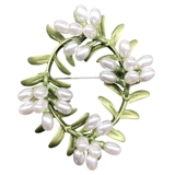 Антикварная высококлассная ретро брошь ручной работы, эмаль из жемчуга, булавка на лацкан, аксессуары, европейский стиль