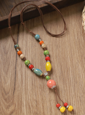 新中式复古陶瓷项链国风配饰女